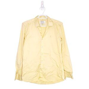 Yves Saint Laurent YSL long sleeve button up shirt yellow size S